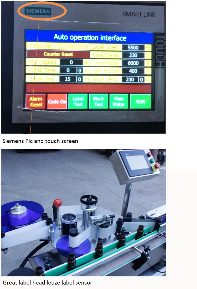 Labeler Balung Botol Bal-balan otomatis